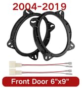 RED WOLF 6X9 Inch Front Door Speaker Adapter W/Speaker Wiring Harness for 2004 Up Toyota 4Runner ...