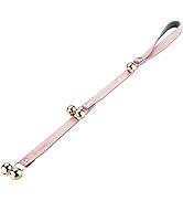 CATHYLIFE Leather Dog Doorbells for Door Knob/Potty Training/Go Outside, Length Adjustment Copper...
