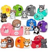 Learning Toys for 1 2 3 Year Old Boys Girls, 20 Pcs Cat Toys for Toddlers 1-3, Kitten Finger Pupp...