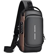 Rcrirth Sling Bag for Men | Anti-theft Crossbody Bag - PU Leather Crossbody Shoulder Bag - Chest ...