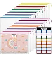 20PCS Mesh Zipper Pouch Bags Storage Bags, A5 Reusable Clear Zipper Pouches for Travel and Classr...