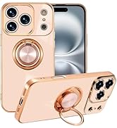 EYZUTAK Case for iPhone 17 Pro Max, Phone Case with 360° Rotatable Finger Ring Holder Kickstand M...