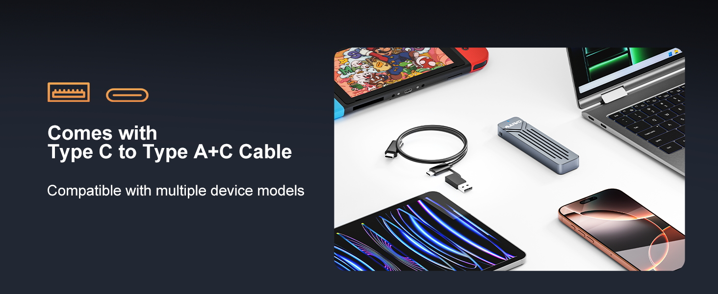 M.2 NVMe SSD Enclosure USB3.2 GEN2 10Gbps