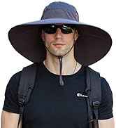 Leotruny Super Wide Brim Bucket Hat UPF50+ Waterproof Sun Hat for Fishing Hiking Camping
