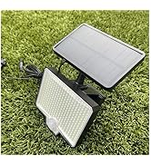 AUDERWIN 294 LED Solar Motion Sensor Outdoor Lights, 2600Lm Solar Flood Lights, IP67 Waterproof D...