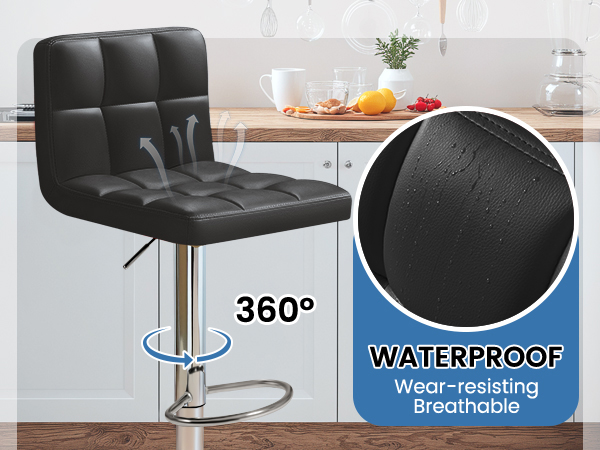 PU leather bar stools