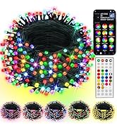 LED String Lights, 33ft 100 LEDs, 8 Modes, Warm White, Indoor Outdoor Plug-in Fairy Lights for Ch...