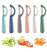Trez Treamer 6-Piece Vegetable Peelers for Kitchen,Stainless Steel Apple Peeler Set for Veggie Ca...