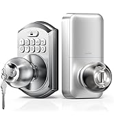 TEEHO Keyless Entry Keypad Door Lock with Handle, Electronic Digital Smart Locks for Front Door, ...