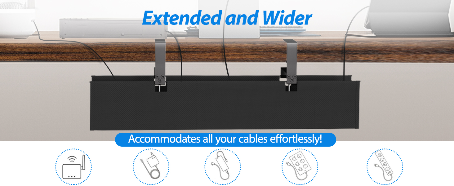under desk cable management tray