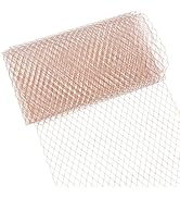 BENECREAT 3.28Yards Veil Mesh Fabric 10inch Wide Net Mesh Fabric Birdcage Bridal Veil for Wedding...