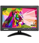 Haiway 10.1 inch Security Monitor, 1366x768 Resolution Small HDMI Monitor Small Portable Monitor ...