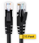 XANHAM Cat 6 Ethernet Cable 15 ft Network RJ45 Unshielded Cat6 Patch Cable Internet for PC, TV, L...