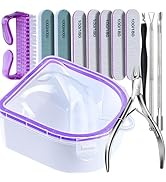 FANDAMEI Nail Soaking Bowl, Nail Soak Off Bowl, Gel Nail Polish Remover Kit, Nail Soaking Bowl Fo...