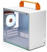 SGPC Itx Mini Case - K77 LITE/Small White Chassis with Tempered Glass Side Panels / 11.6L