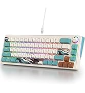 Guffercty kred 65% Percent Keyboard Hot-Swappable, 68 Keys Mechanical Gaming Keyboard Wired with ...