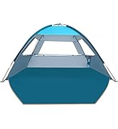 COMMOUDS Beach Tent Sun Shade for 3/4-5/6-7/8-10 Person, UPF 50+ Beach Sun Shelter Canopy Tent, L...
