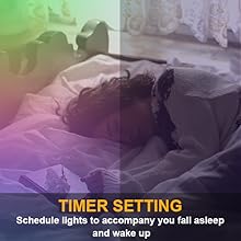 magic color led strip lights with timer
