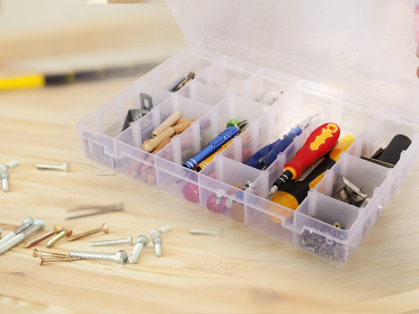 36 Grids Clear Box, 4 Pack