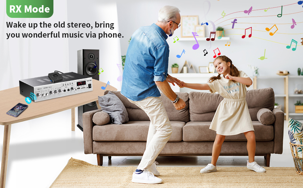 a man and a girl dancing in a living room.