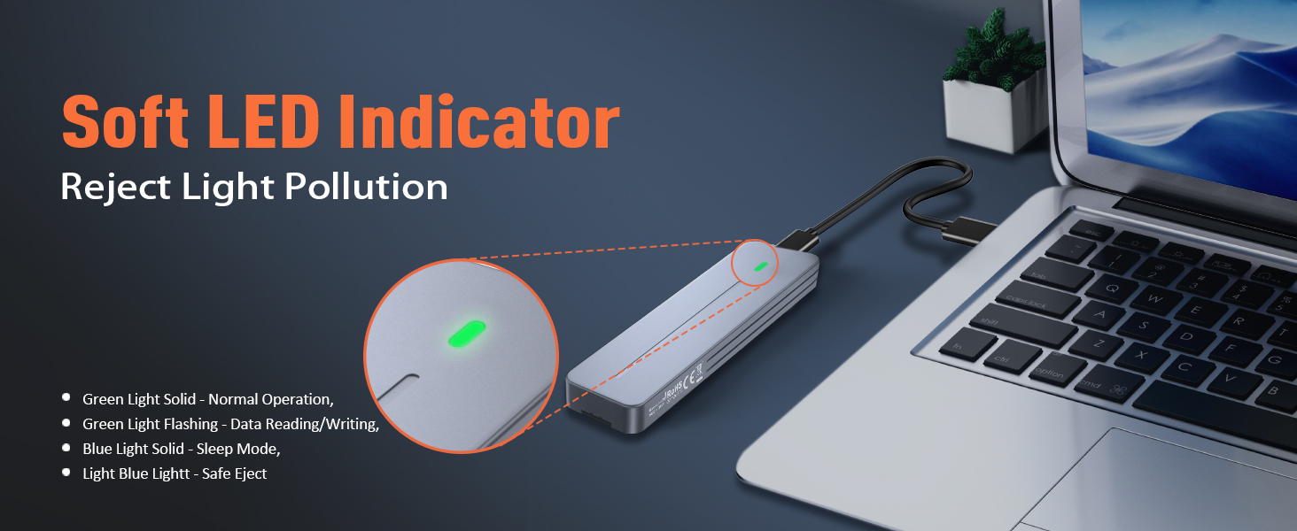 M.2 NVMe SATA SSD Enclosure