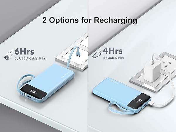 power bank with type c cable