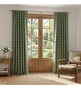 NICETOWN Buffalo Check Plaid 100% Blackout Curtains 84 Inches Long for Bedroom, Living Room Therm...