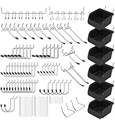 Ultimate 121-Piece Pegboard Hooks Set, Pegboard Accessories with Metal Hooks, Durable Peg Board O...