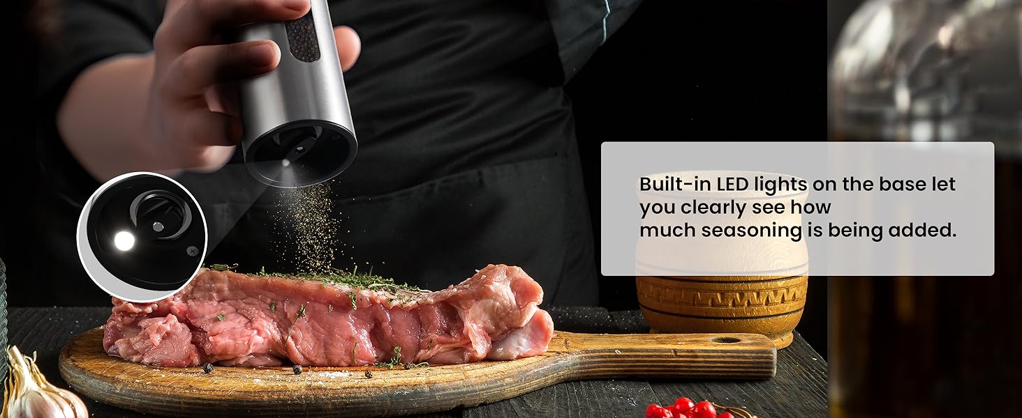 electric salt and pepper grinder set