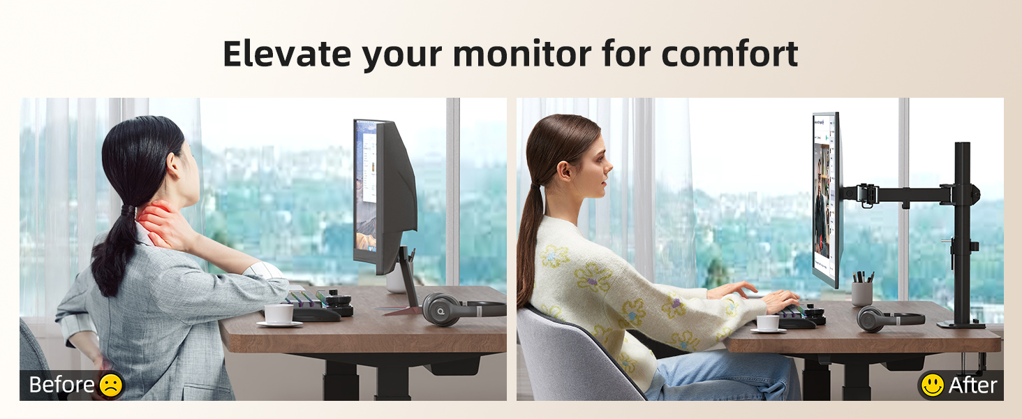 Single Monitor Arm Desk Mount