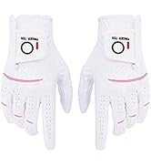 FINGER TEN Womens Ladies Golf Rain Gloves Pair Both Hand or 2 Pack Left Right Hand, Wet Hot Cool ...