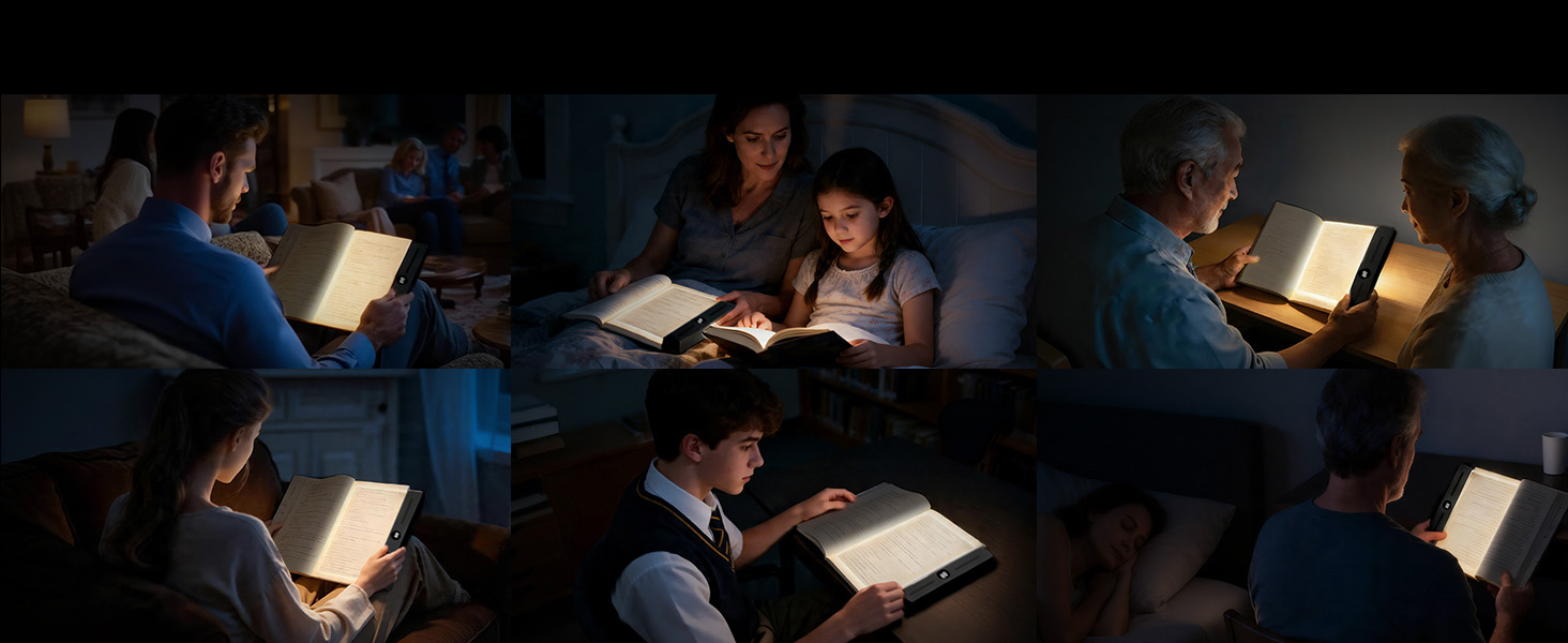 easuntec book light reading light at night reading lights for books in bed flat book light black 11