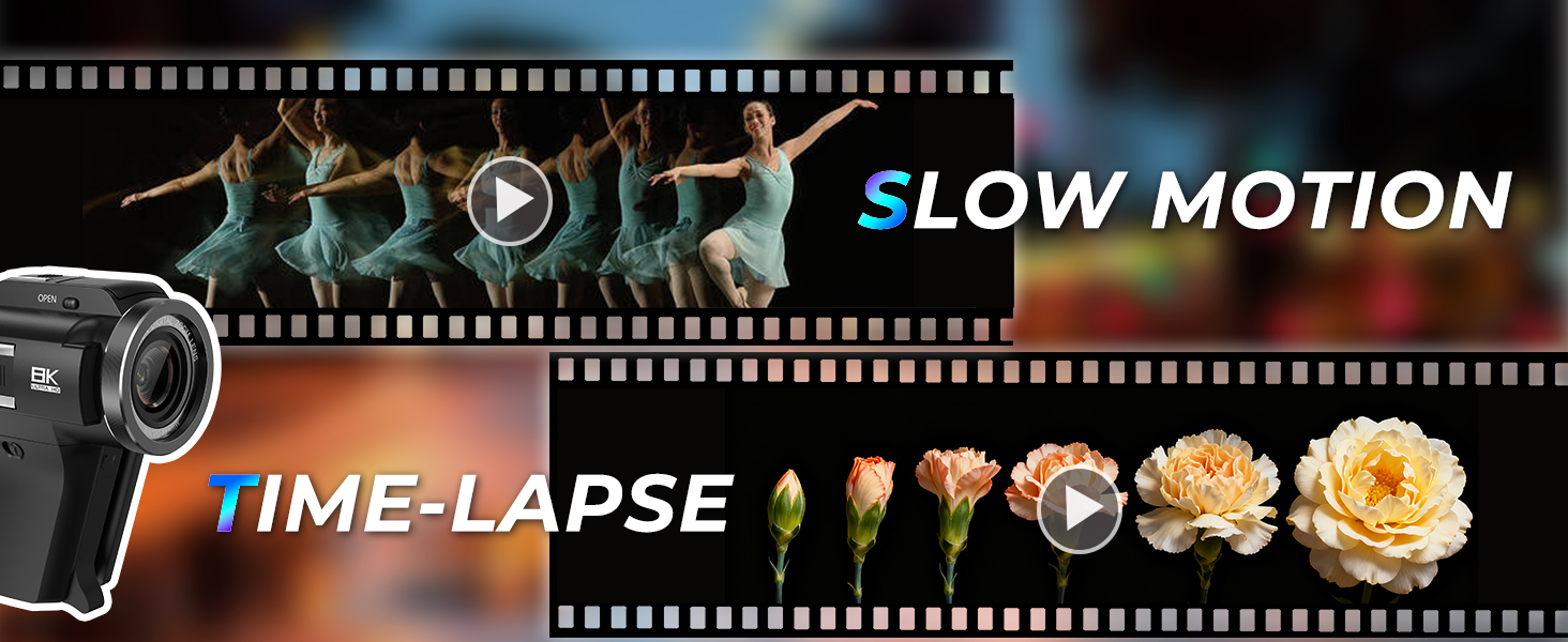 5k video camera slow motion timelapse camcorder recorder 8k