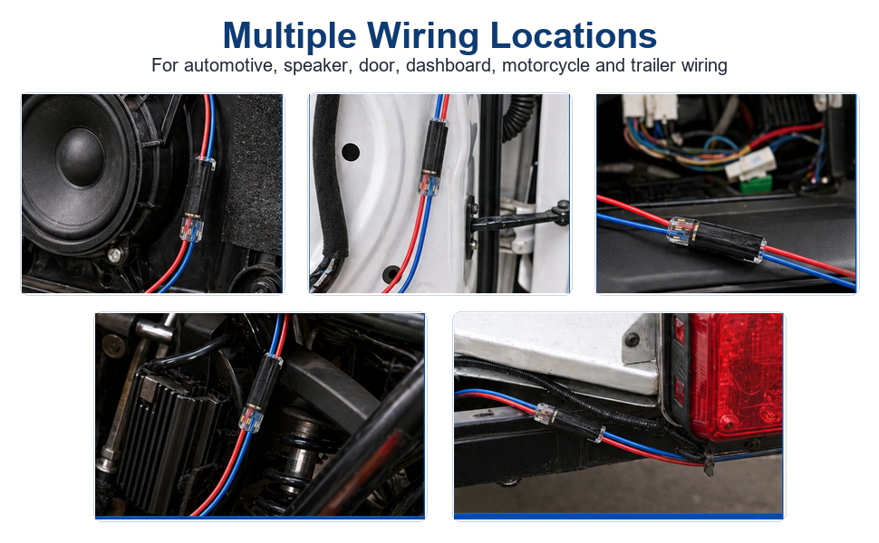 2 wire quick connector used in automotive speaker door dashboard motorcycle and trailer wiring