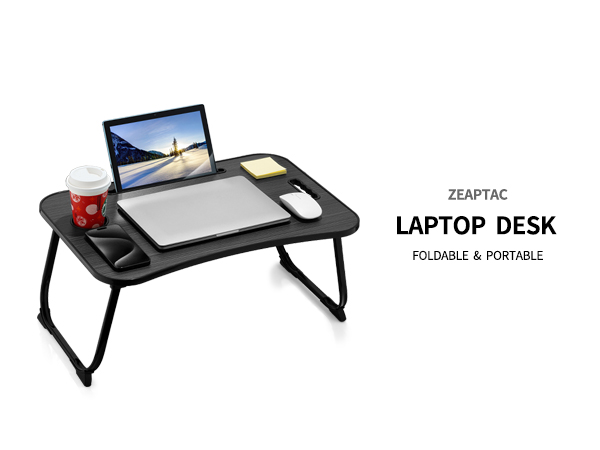 ZEAPTAC Laptop Bed Desk, Foldable Lap Table, Portable Study Table