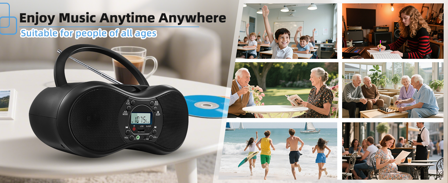 Portable CD Player Boombox