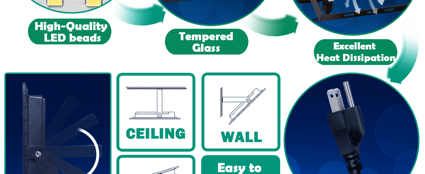 30W LED Flood Light 5000K Daylight White Outdoor Light