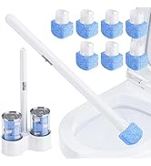 HelpX 8 Pack Pumice Stone Toilet Bowl Set with 18 in Extra Long Handle,White Holder Case,Pumice S...