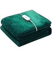 Wapaneus Heated Blanket Electric Throw 72" x 84" Full Size with 5 Heating Levels and 10 Hours Aut...