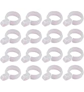 25Pcs White Plastic Windproof Hanger Hooks, Clothes Hanging Clips, Laundry Closet Rod Organizatio...