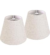 GO&amp;SO 9" Small Mini Beige Lamp Shades for Table Lamps,Wall Mount,Rustic Lamp Shade Replacement, 5...