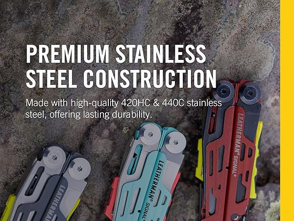Premium Stainless Steel Construction. Made with high-quality 420HC &amp; 440C stainless steel.