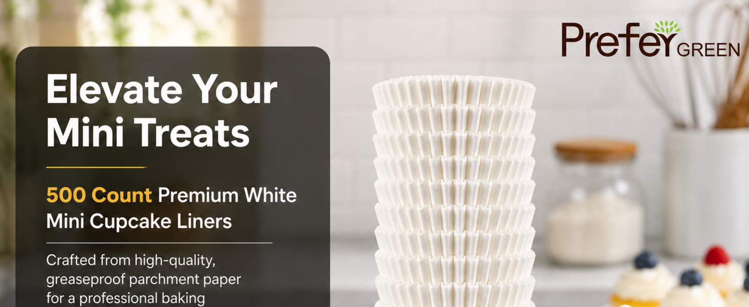 White Mini Cupcake Liners