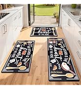 Yamaziot Anti Fatigue Kitchen Rug Set of 3, Non-Slip Waterproof Farmhouse Cushioned Comfort Stand...