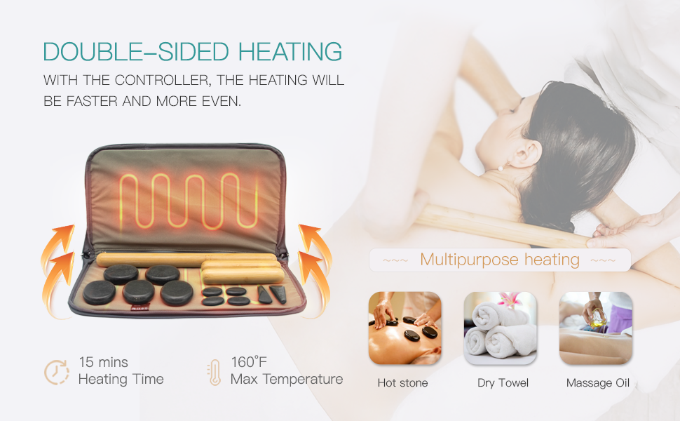 hot stones for massage with warmer