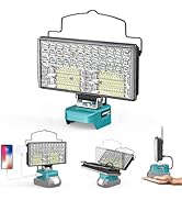 LIVOWALNY 9000LM Cordless LED Work Light for Makita 18V Battery, 90W 7