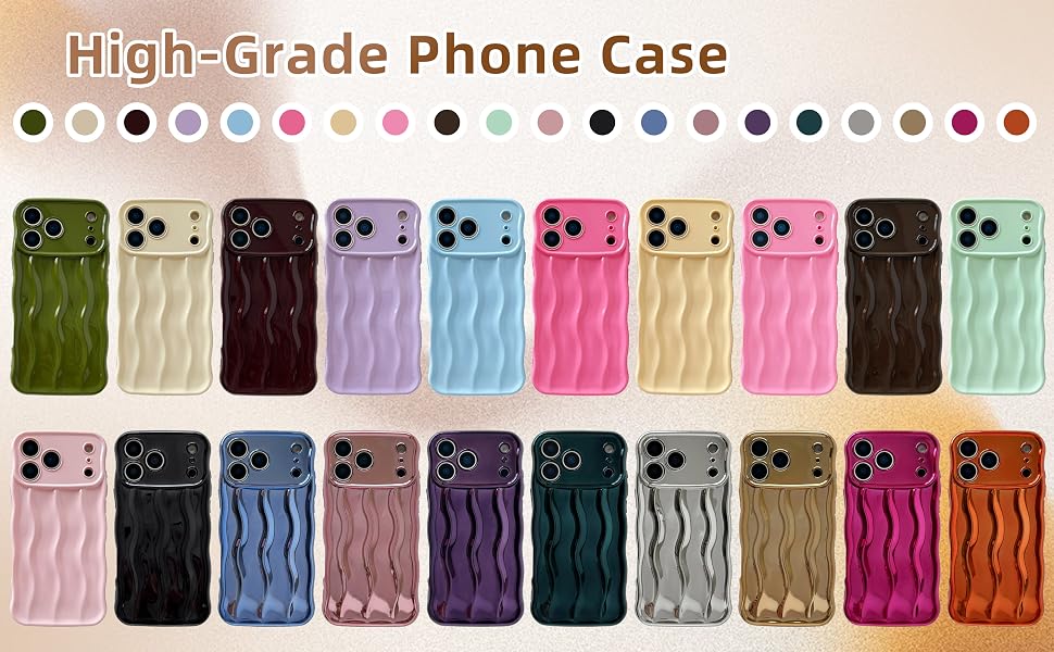 Water Ripple Pattern Curly Wave Frame Soft Phone Case