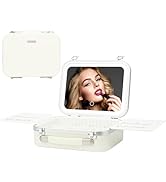 Extrei Gent Travel Makeup Train Case With LED Lights, 3 Brightness Adjustable Portable Makeup Org...