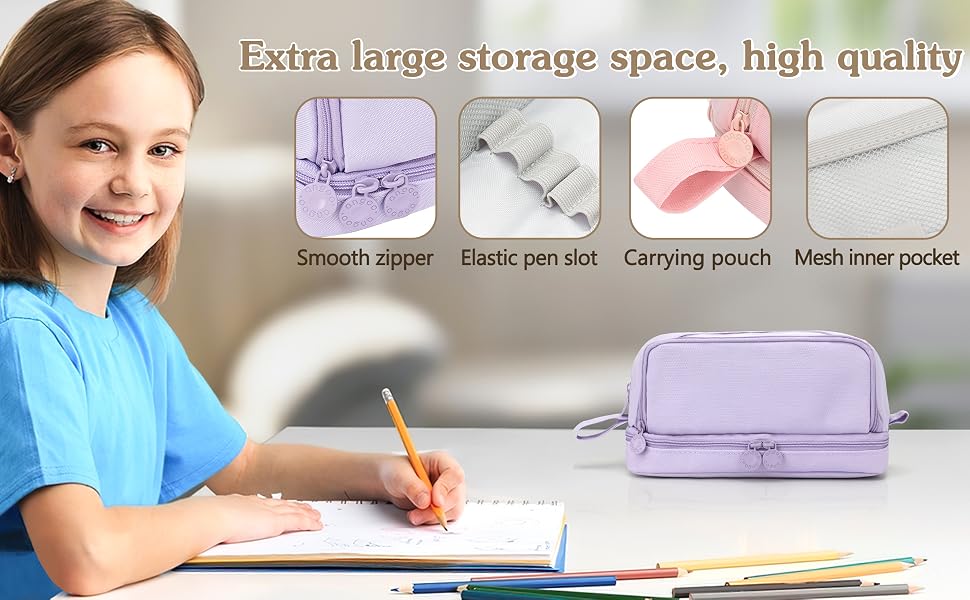 pencil case big pencil pouch