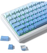 dagaladoo Double Shot PBT keycaps for Mechanical Keyboard,Shine Through keycap Cherry Profile,Gradie...